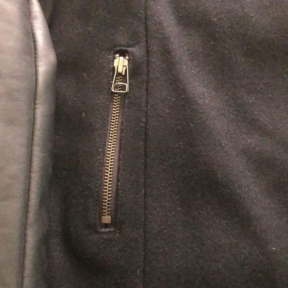 American eagle black wool and faux leather jacket - Picture 2 of 5